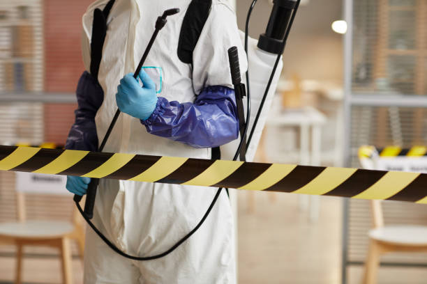 Professional Biohazard Cleanup technician working in Ambia, IN